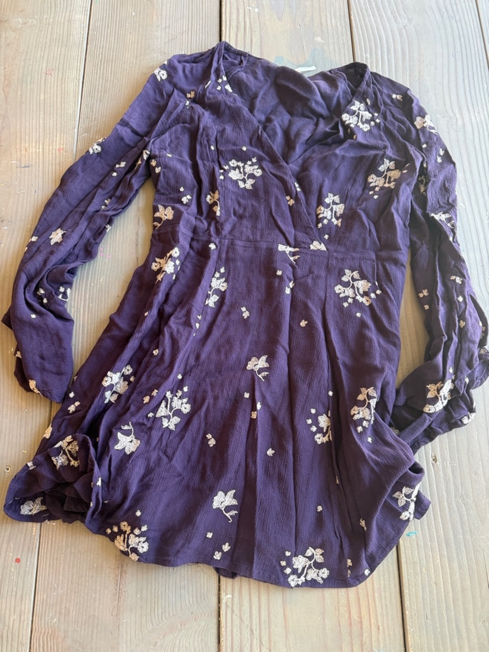 Free People Purple Floral Mini Dress